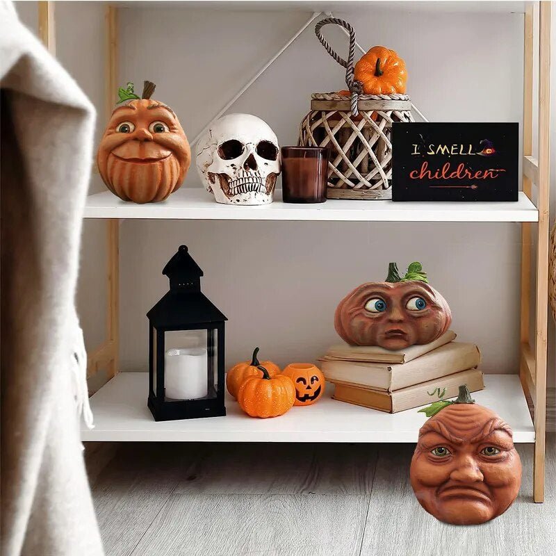 Decoratieve Pompoenfiguur Buitendecoratie Hars Tuindecoratie Grappig Halloween Decoratie Feestartikelen | Sulvida