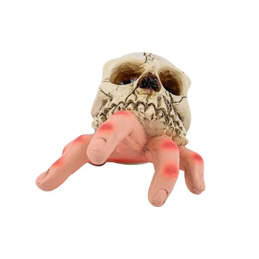 Schedel Hand Decoratie Resin Tuinornament Halloween Griezelige Skelethand Weerbestendig Gothic Decoratief | Sulvida