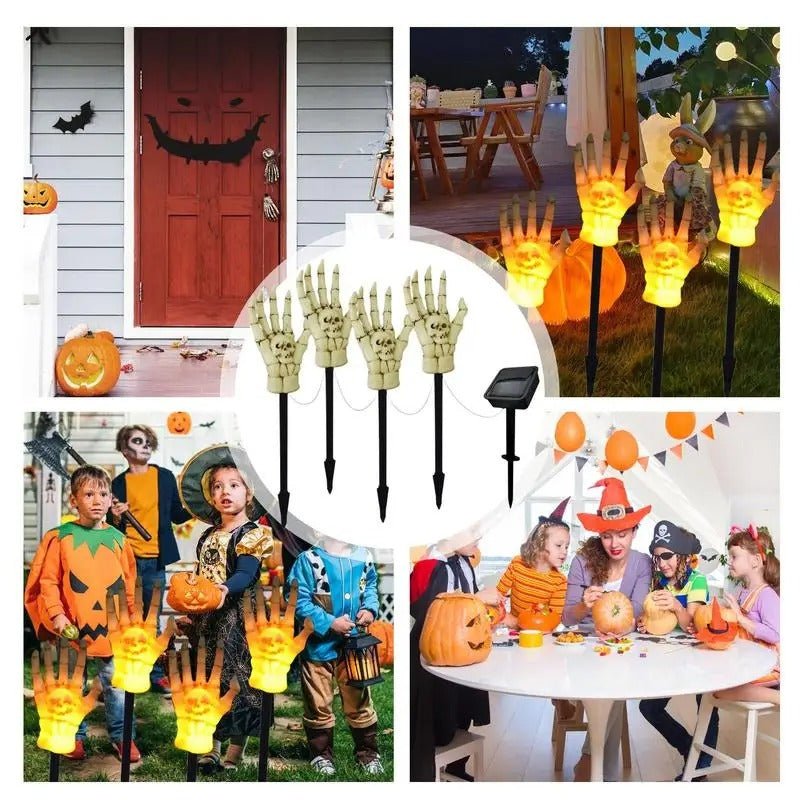 Solarverlichting Skelethand Grondpin Halloween Tuindecoratie LED Lamp Waterdicht 48cm Spooky Tuin Outdoor | Sulvida