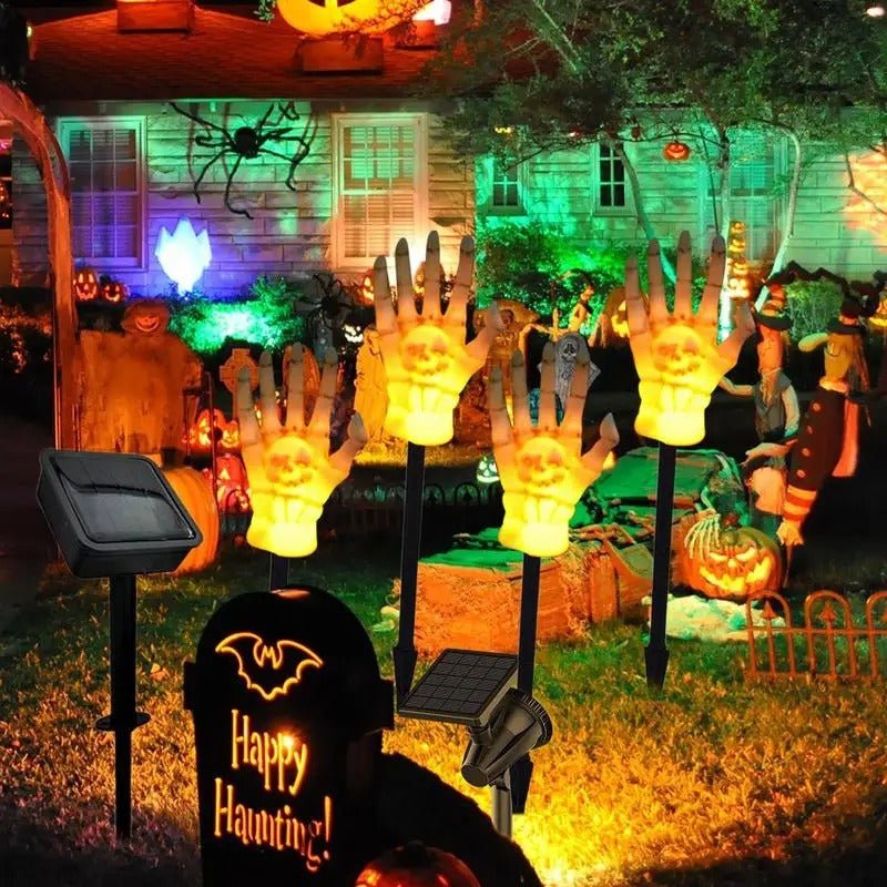 Solarverlichting Skelethand Grondpin Halloween Tuindecoratie LED Lamp Waterdicht 48cm Spooky Tuin Outdoor | Sulvida