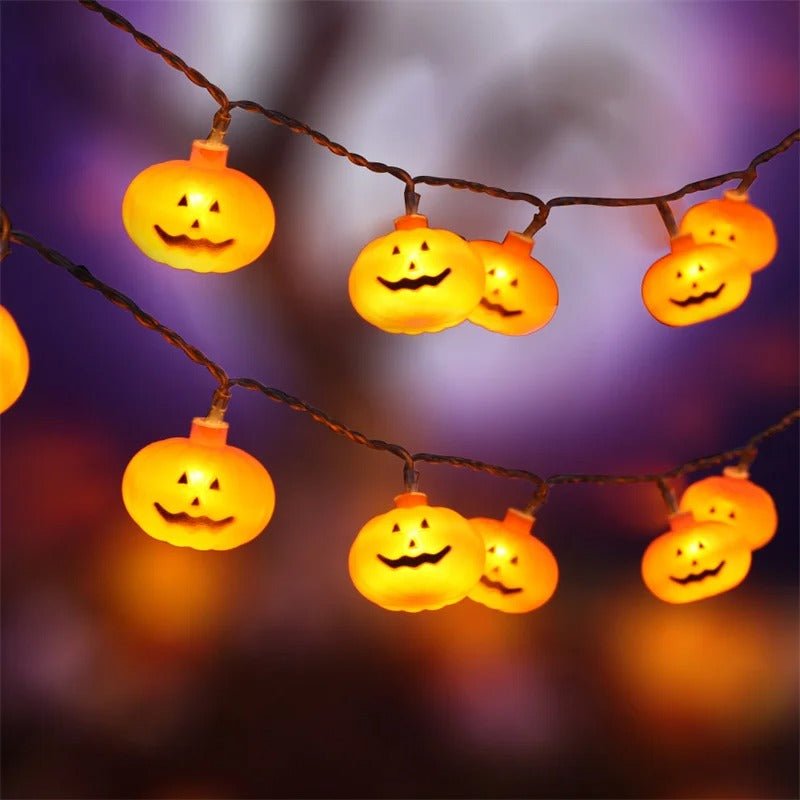 LED Pompoenslinger met 10 of 20 Lichtjes Binnen Buiten Decoratie Feestverlichting Herfst Halloween Sfeer | Sulvida