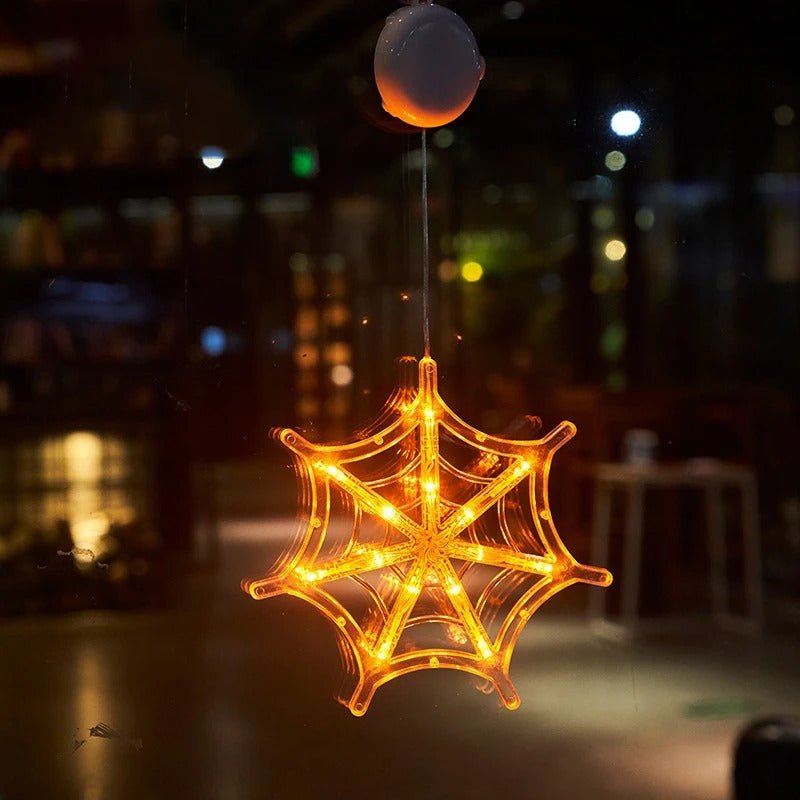 LED Raamverlichting met Zuignap Halloween Decoratie Geest Pompoen Vleermuis Feestdagen Thema Lichtsnoer | Sulvida