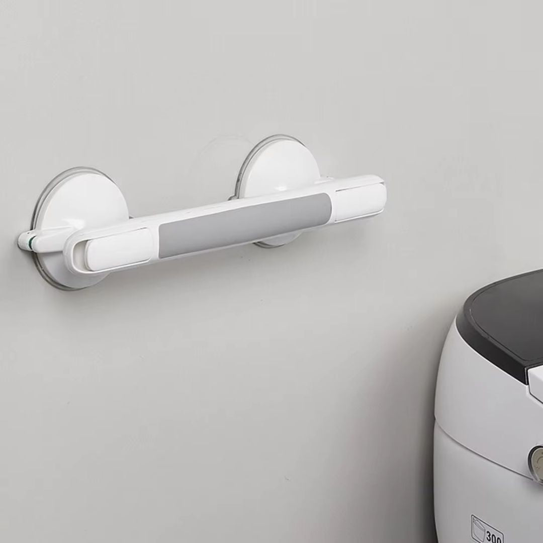 Veiligheidsgreep voor Badkamer met Zuignap Bevestiging Grijs zonder Boren Ideaal voor Douche Bad en Toilet | Sulvida