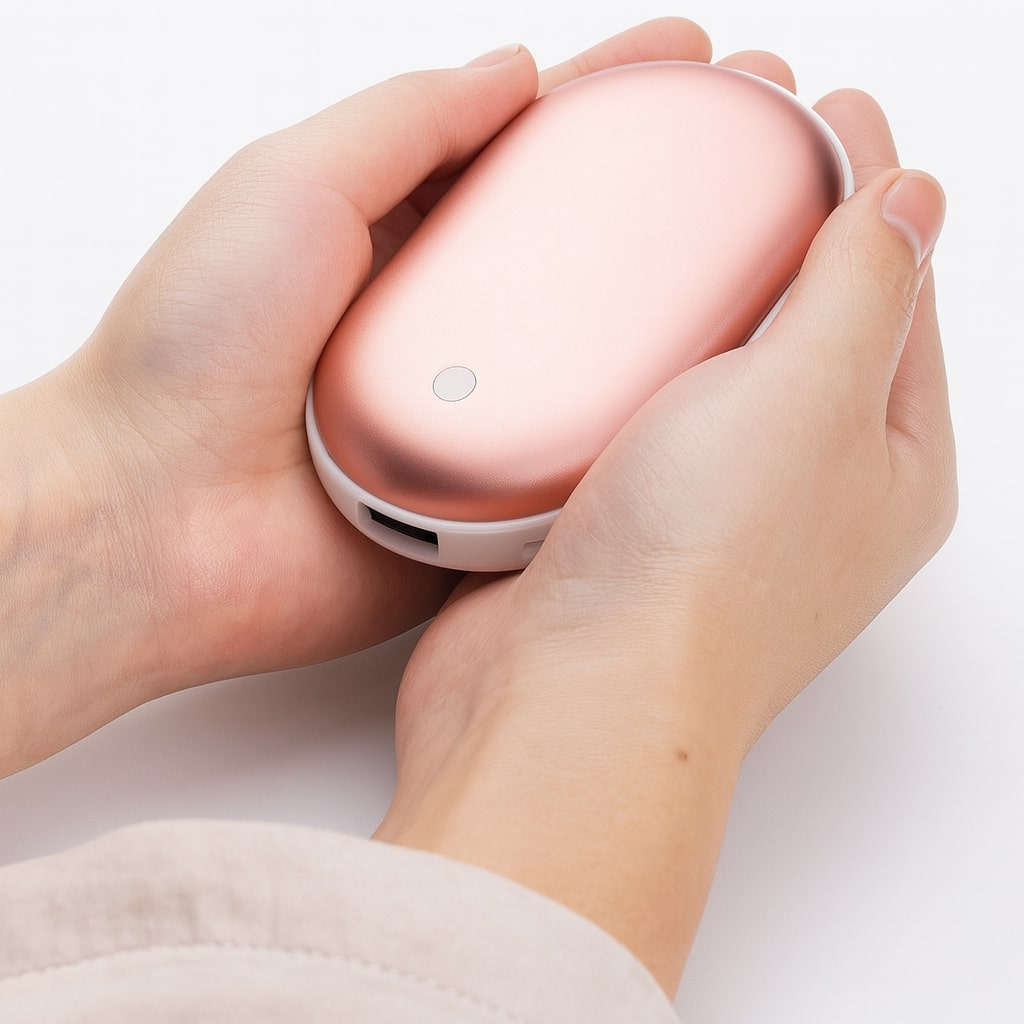 Elektrische Handwarmer met Powerbank 5200mAh – Oplaadbare Zakwarmer voor Koude Handen – Draagbare Verwarming voor Wintersport, Wandelen en Buiten – Veilige Handverwarmer met Drie Temperatuurstanden | Sulvida