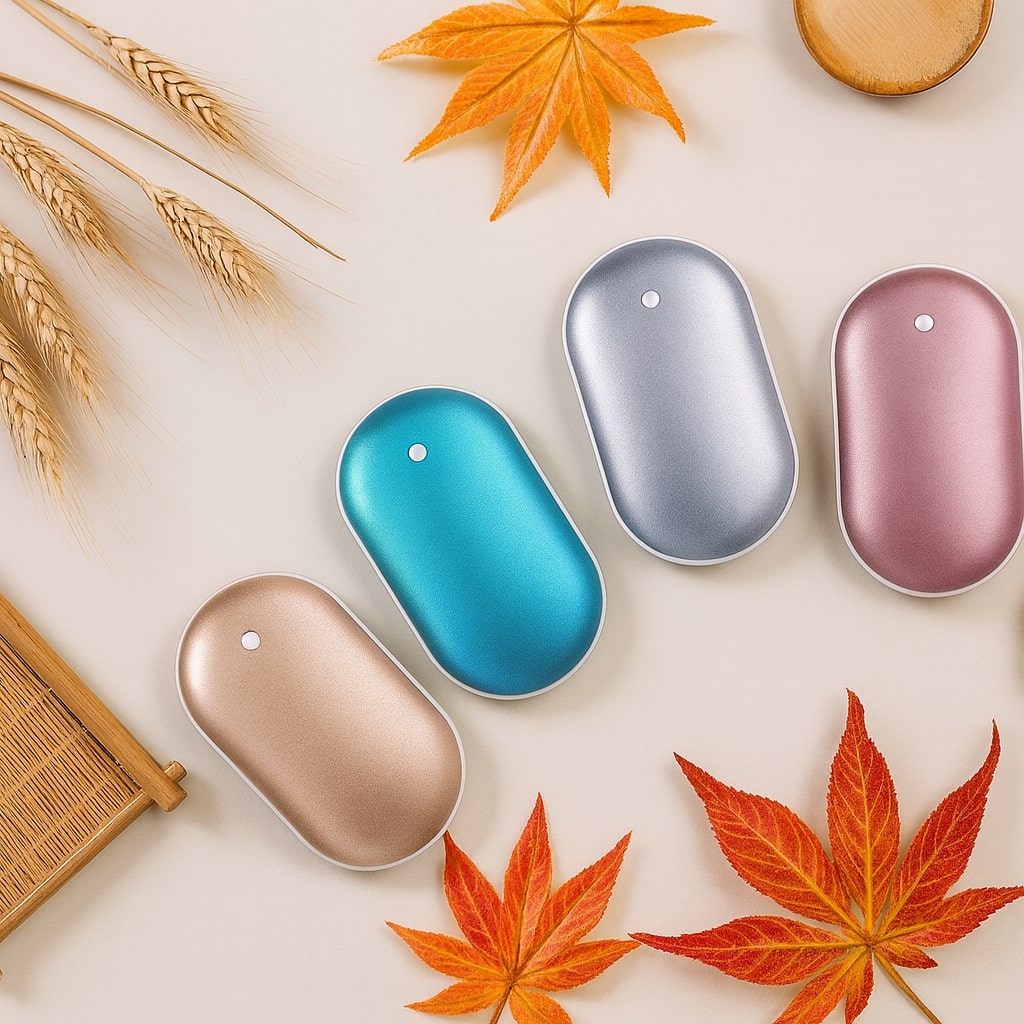 Elektrische Handwarmer met Powerbank 5200mAh – Oplaadbare Zakwarmer voor Koude Handen – Draagbare Verwarming voor Wintersport, Wandelen en Buiten – Veilige Handverwarmer met Drie Temperatuurstanden | Sulvida