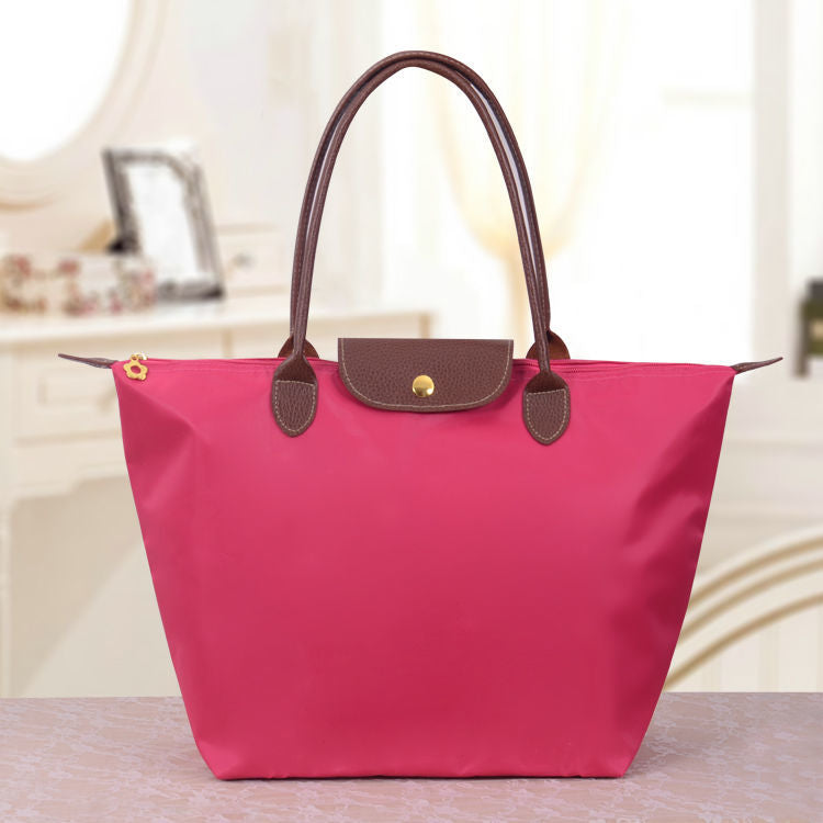Oxford schoudertas dames waterdicht nylon shopper lichtgroen lichtgewicht opvouwbaar dagelijks gebruik | Sulvida