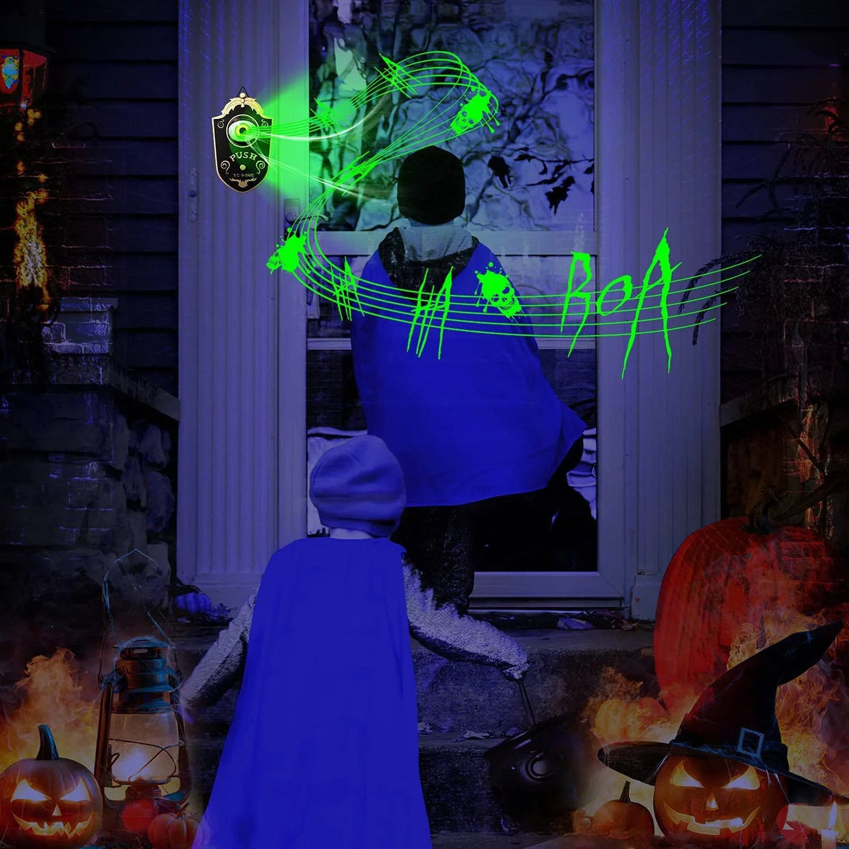 Halloween Deurplaque met Sprekend Oog en Geluid voor Griezelige Ontvangst Decoratie Halloweenfeest Horror | Sulvida