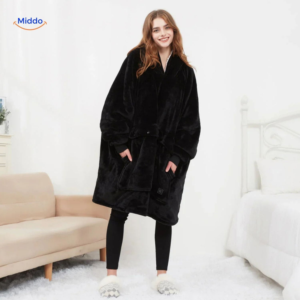 Pull chauffant avec chargement USB, 3 zones chauffantes, unisexe, vêtement chaud d'hiver noir, gris et bleu pour l'automne | Sulvida