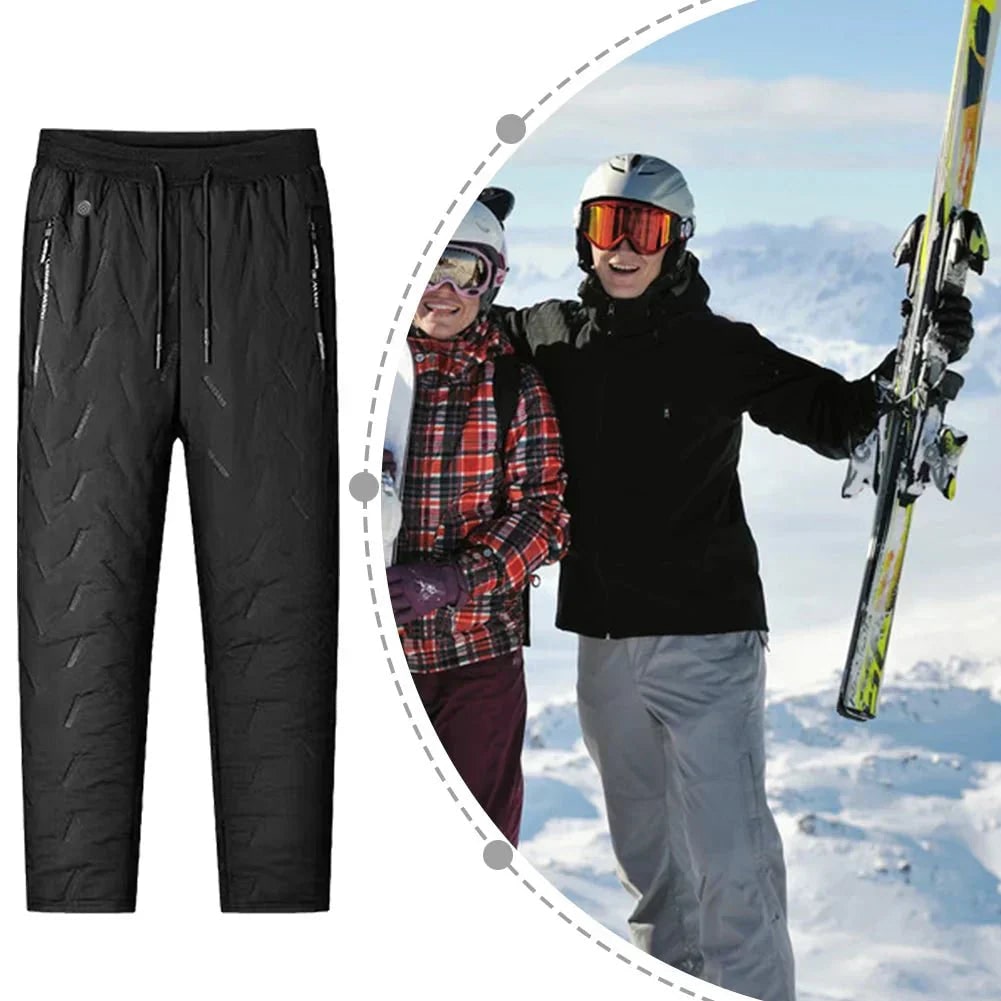 Verwarmde Gevoerde Broek Fleece Winterbroek Elektrische Verwarming Outdoor Golf Wandelen Skiën Thermisch | Sulvida