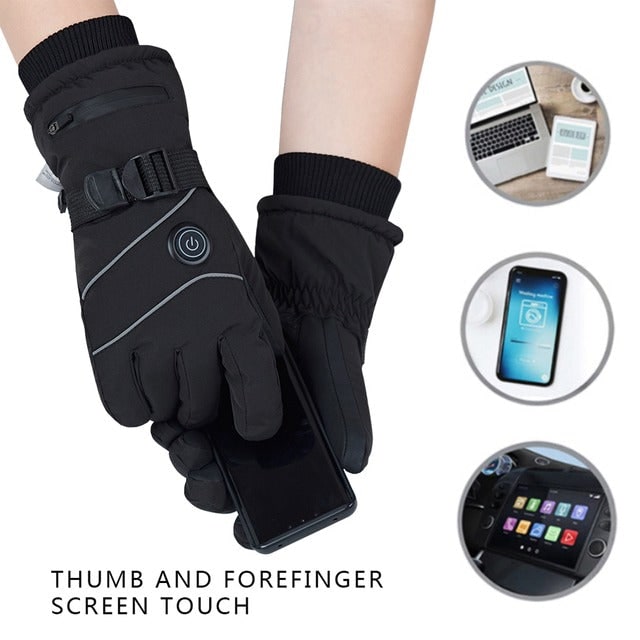 Verwarmde Handschoenen Oplaadbaar met Touchscreen 3 Warmtestanden Winter Ski Fiets Outdoor Wandelen Unisex | Sulvida
