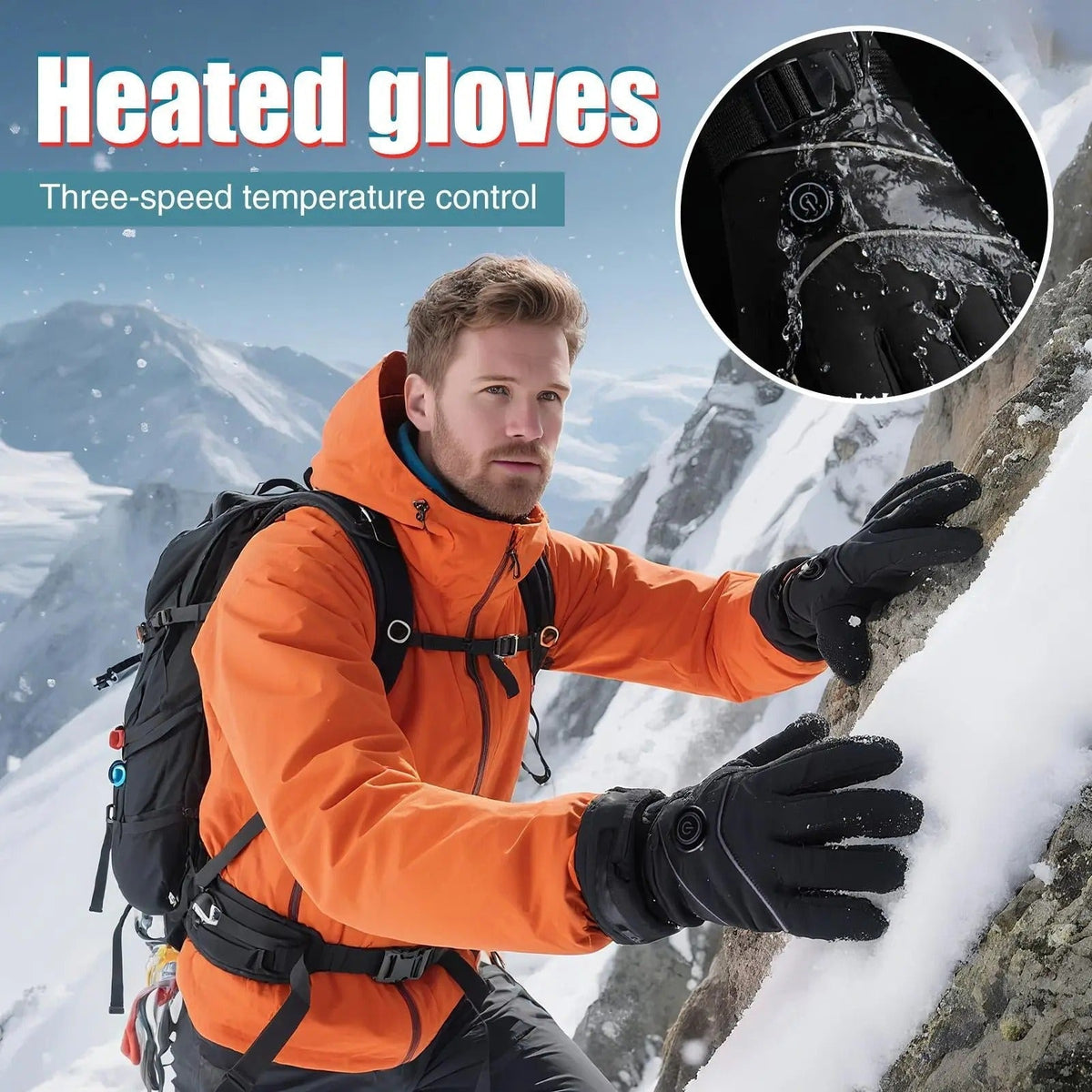 Verwarmde Handschoenen Oplaadbaar met Touchscreen 3 Warmtestanden Winter Ski Fiets Outdoor Wandelen Unisex | Sulvida