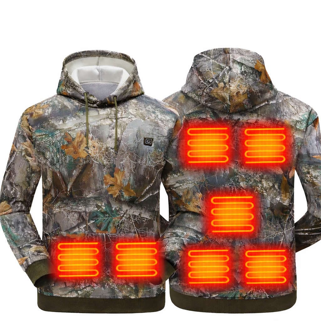 Verwarmde Hoodie met USB-Aansluiting en 3 Warmtezones – Comfortabele Outdoorkleding voor Heren en Dames | Sulvida
