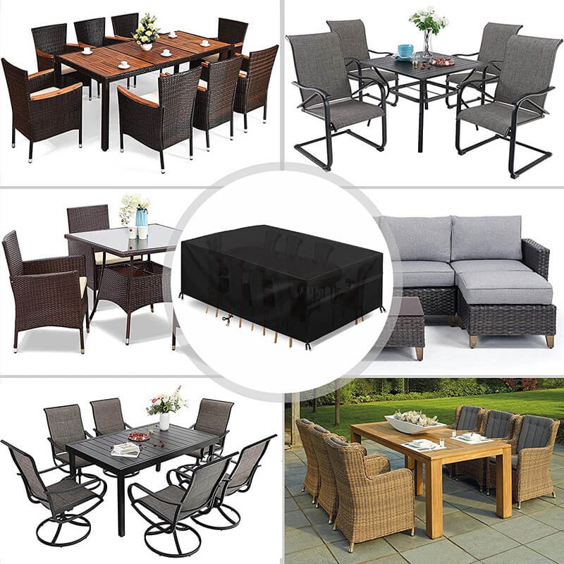 Waterdichte Tuinmeubelhoes Heavy Duty Oxford 420D Beschermhoes UV-Bestendig Outdoor Meubelafdekkingen | Sulvida