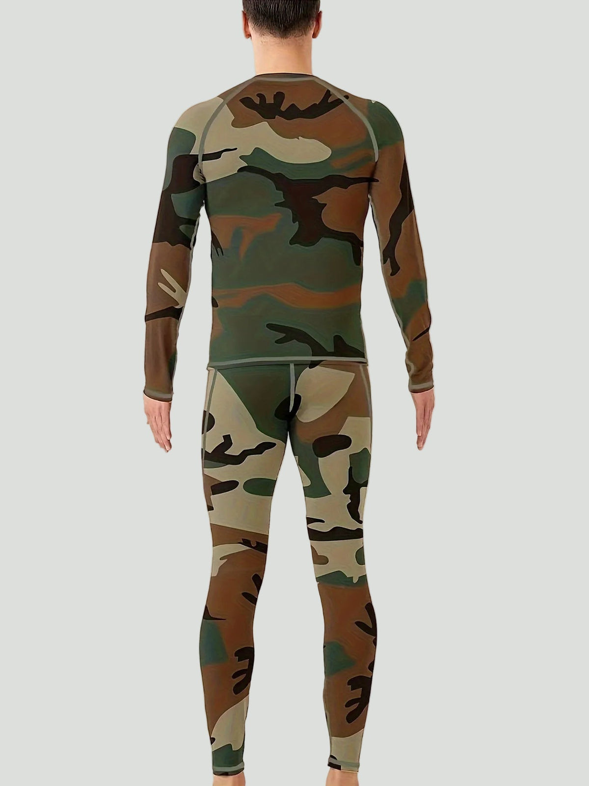 Thermische Herenset Fleece Lange Mouw met Lange Broek Slim Fit Rekbaar Ondergoed voor Sport & Outdoor | Sulvida