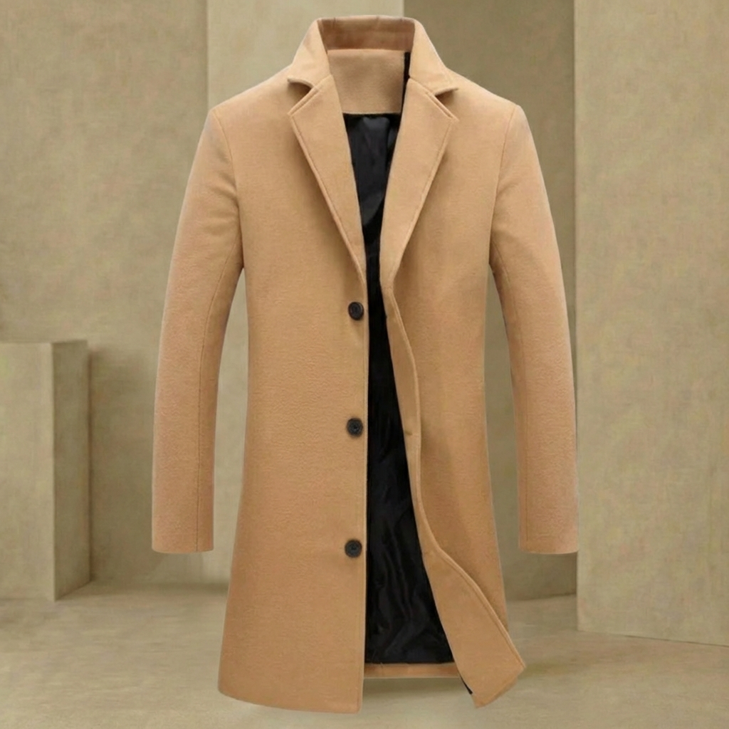 Herenjas Wintermantel Wollen Overjas Premium Staande Kraag Zakken Regular Fit Business Stijlvol Warm | Sulvida