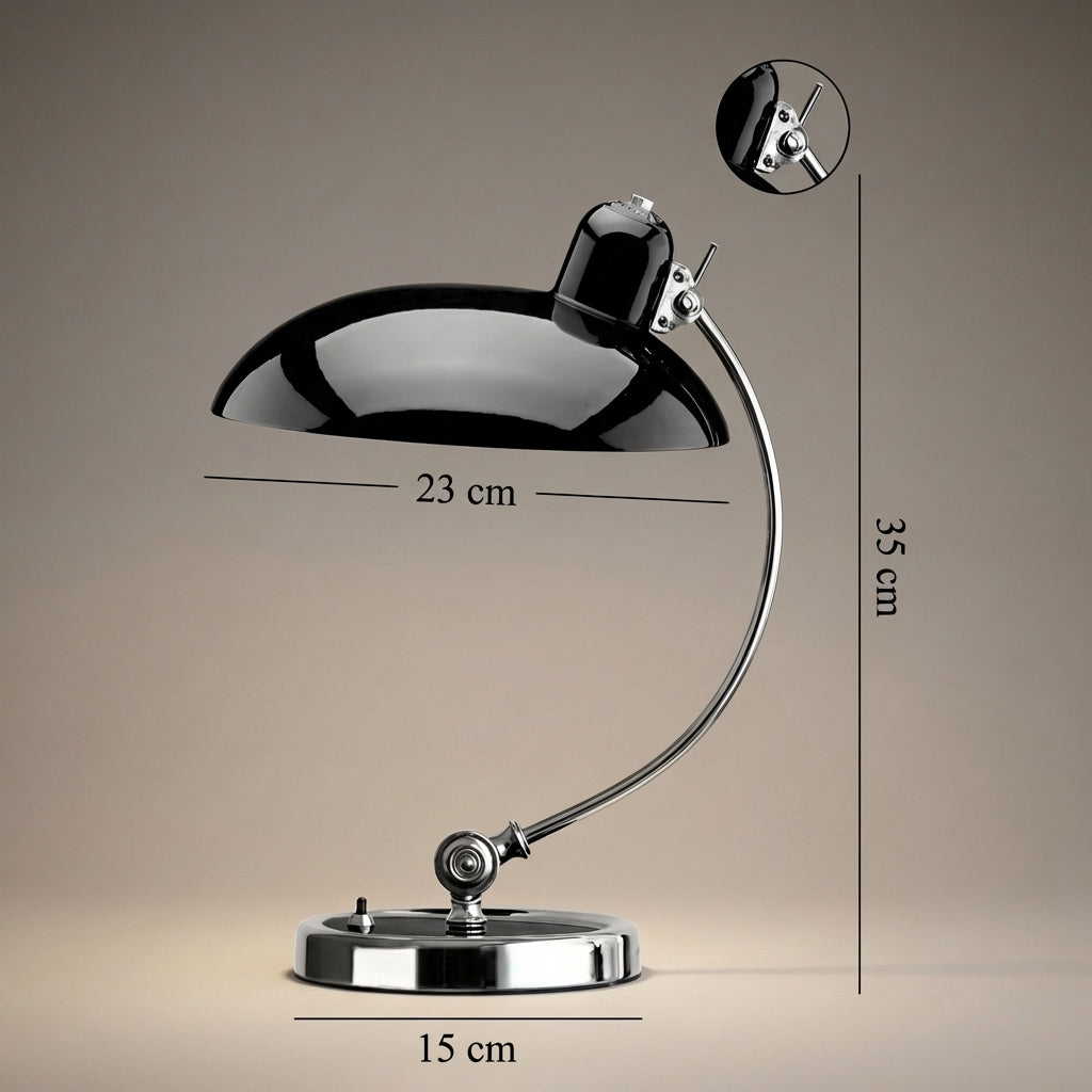 Metalen Tafellamp met Koepelkap Instelbare Lichtkleur Dimbaar voor Bureau Leeshoek Slaapkamer Werkplek | Sulvida