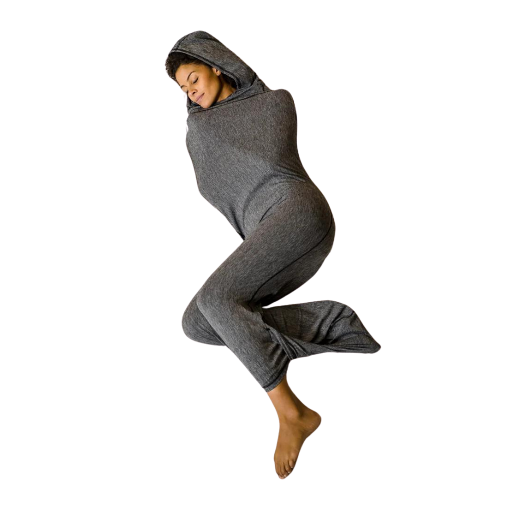 Draagbare Deken met Capuchon Grijs 170-185 cm Volwassenen Kinderen Zachte Fleece Huisdeken Oversized Warmte | Sulvida