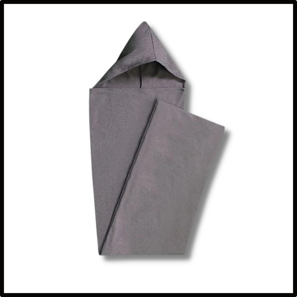 Draagbare Deken met Capuchon Grijs 170-185 cm Volwassenen Kinderen Zachte Fleece Huisdeken Oversized Warmte | Sulvida