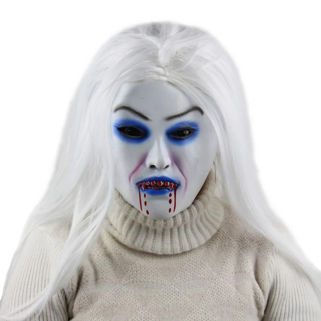 Griezelmasker Halve Gezicht Latex Heks Horror Halloween Carnaval Kostuum Feest Schmink Accessoire Party | Sulvida