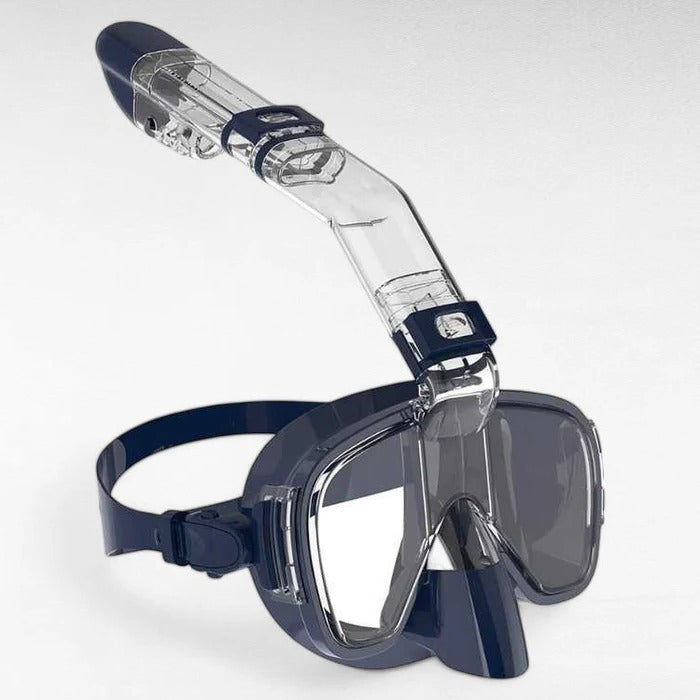Snorkelmasker Volledig Gezicht Droog Systeem Anti-Lek Zwemmen Duiken Panoramisch 180° Helder Onderwaterzicht | Sulvida