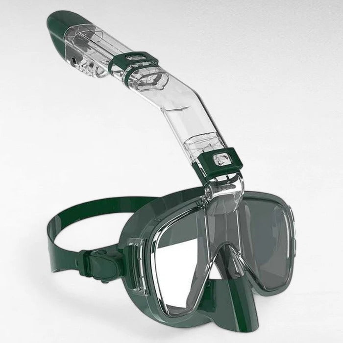 Snorkelmasker Volledig Gezicht Droog Systeem Anti-Lek Zwemmen Duiken Panoramisch 180° Helder Onderwaterzicht | Sulvida