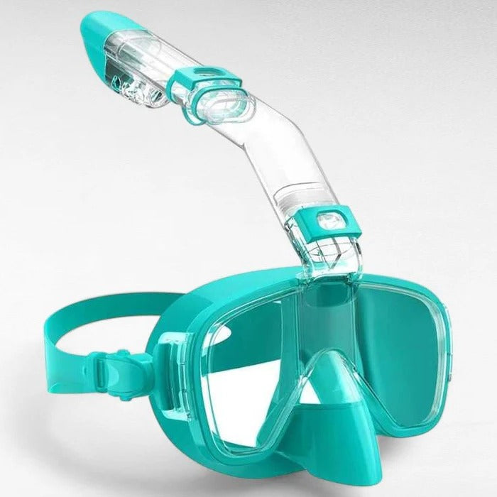 Snorkelmasker Volledig Gezicht Droog Systeem Anti-Lek Zwemmen Duiken Panoramisch 180° Helder Onderwaterzicht | Sulvida