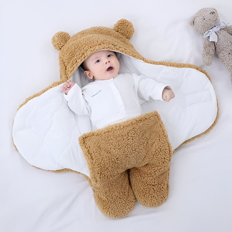 Zachte Babydeken Wikkeldeken voor Warmte en Comfort in Blauw Roze Wit Bruin Kraamshoppen Wiegje 70x90 cm | Sulvida