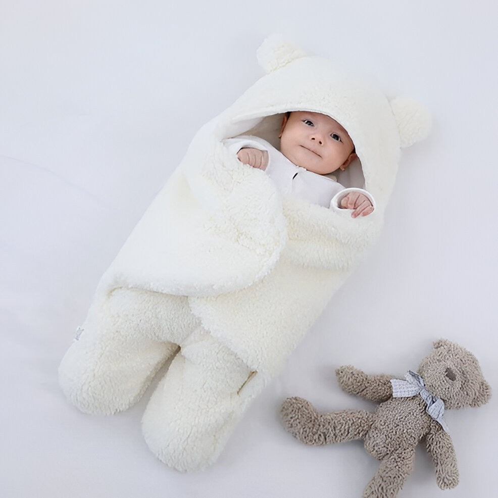 Zachte Babydeken Wikkeldeken voor Warmte en Comfort in Blauw Roze Wit Bruin Kraamshoppen Wiegje 70x90 cm | Sulvida