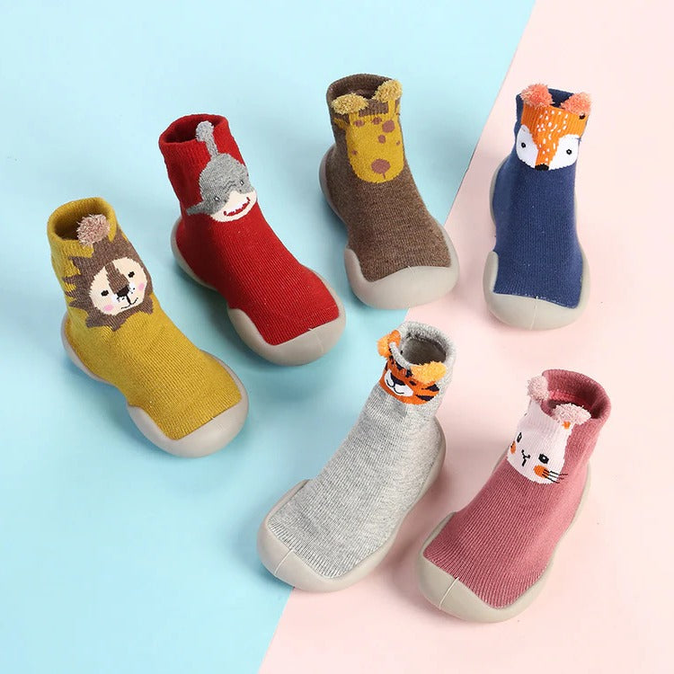 Kinderschoensokken met Zachte Antislip Zool – Comfortabele Binnensokken voor Baby's en Peuters 0-3 Jaar | Sulvida