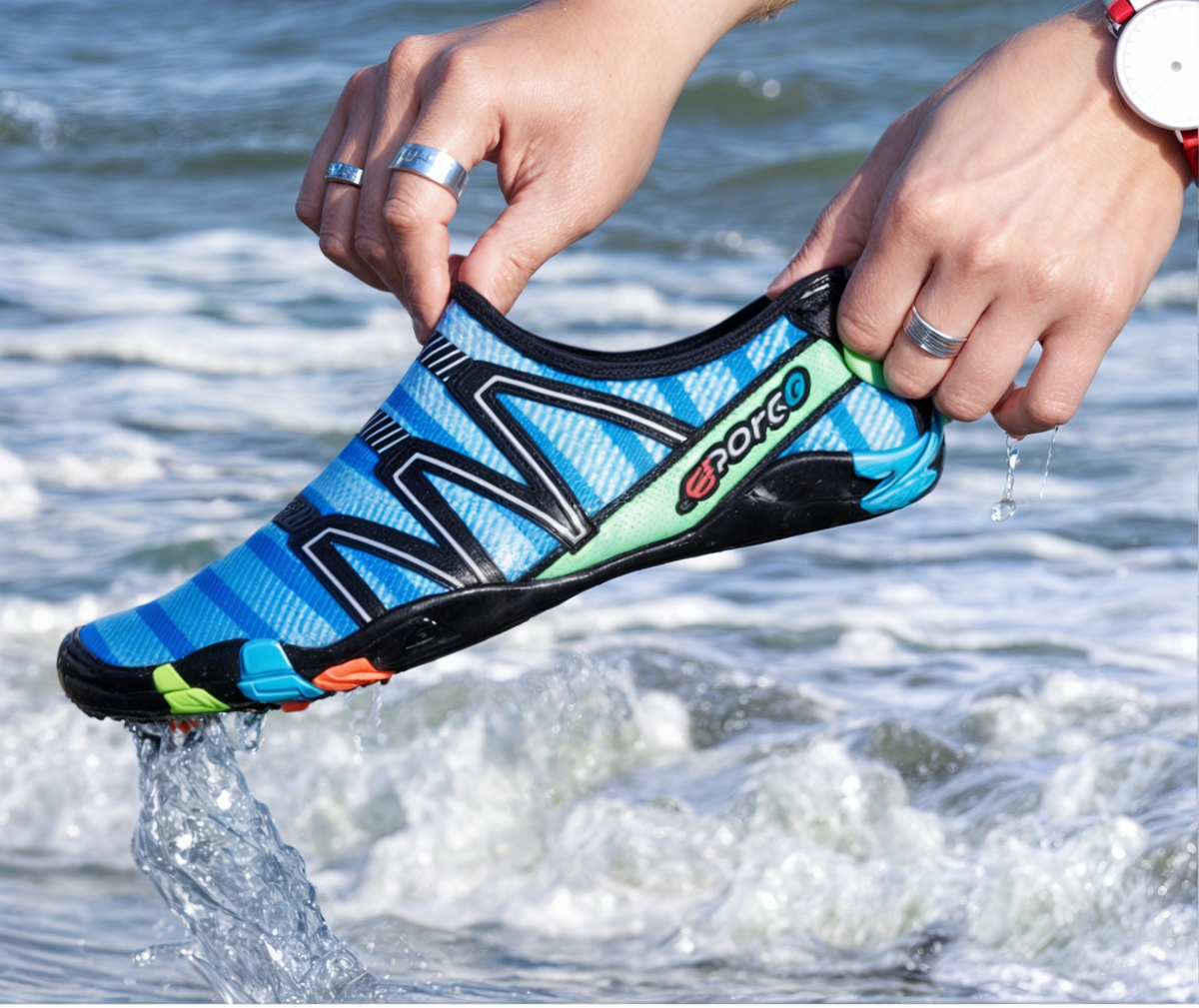 Lichtgewicht Waterschoenen Sneldrogend Zwemschoenen Antislip Badschoenen voor Strand Zwembad & Watersport | Sulvida