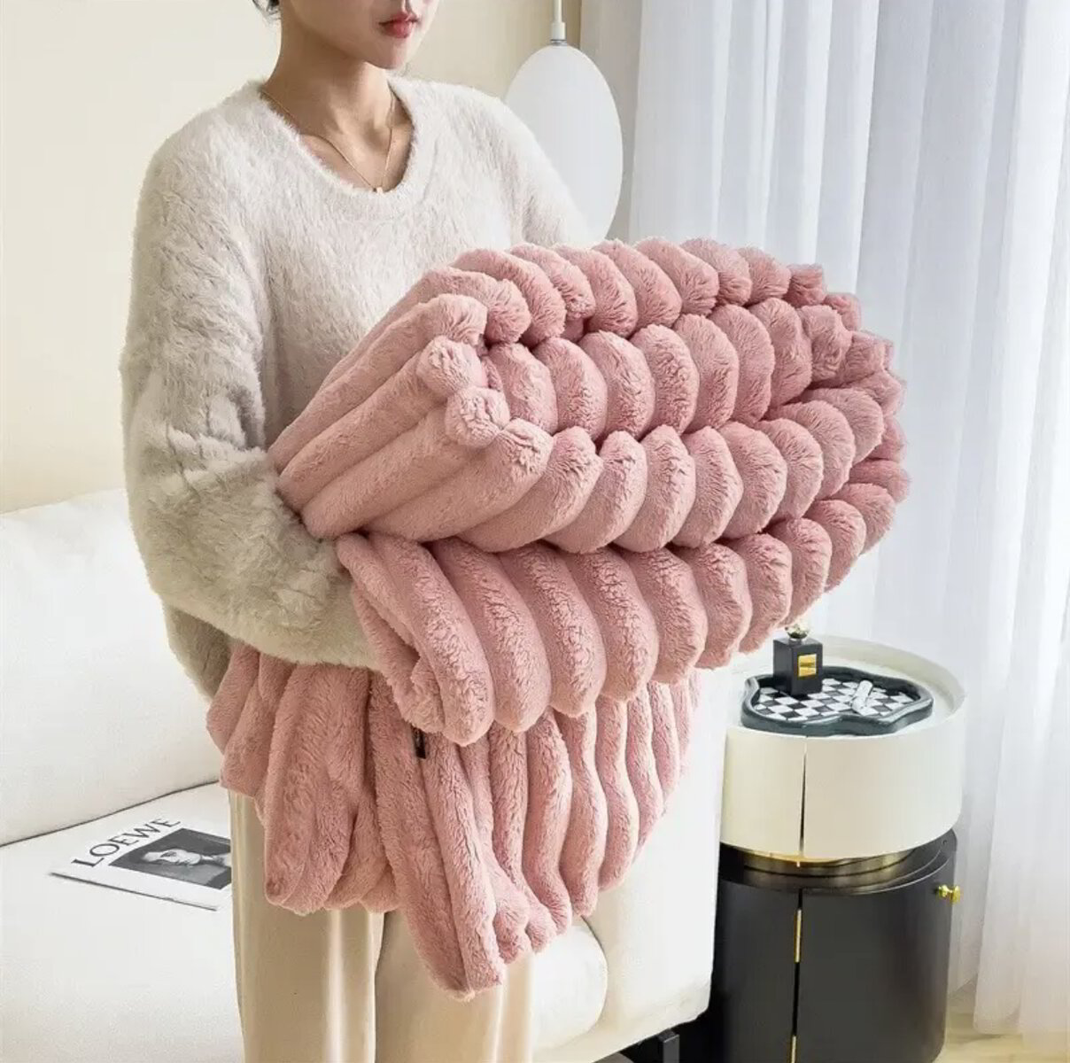 Luxe Teddy Deken – Ultrazacht en Warm Plaid voor Bank en Bed | Sulvida