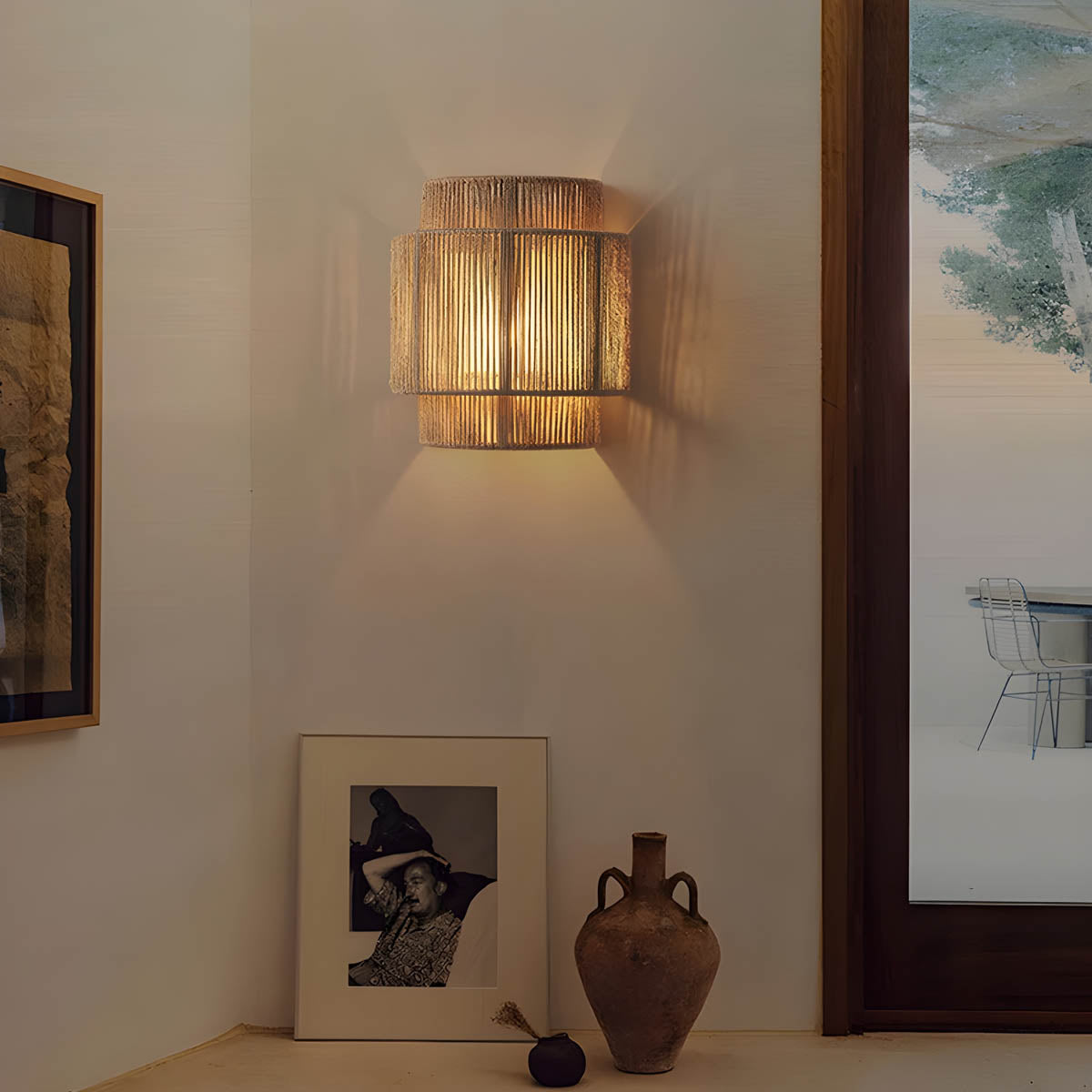 Wandlamp Gevlochten Touw Natuurlijk Wandverlichting Sfeerlicht Woonkamer Slaapkamer Gang Ambachtelijk | Sulvida