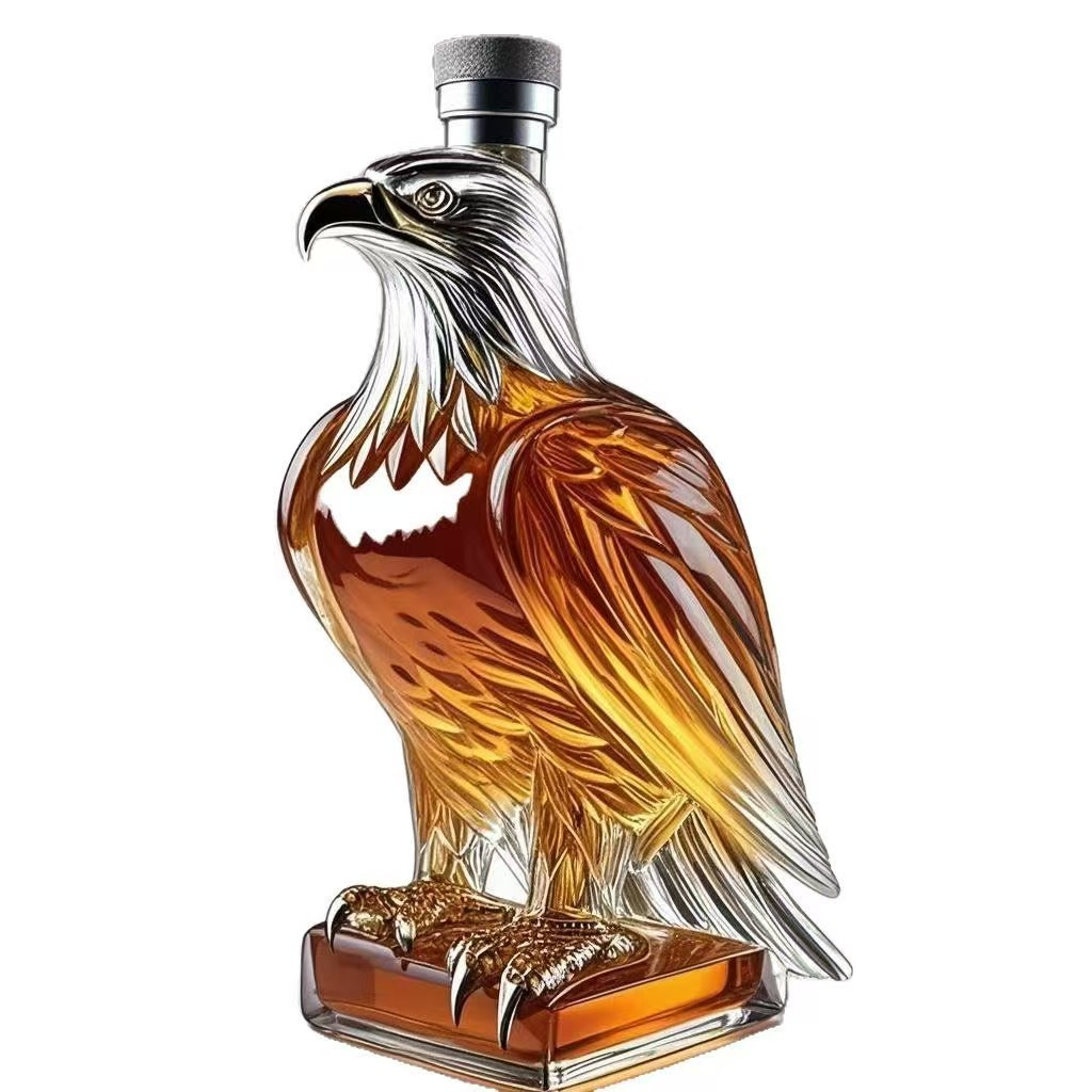 Glazen Whiskykaraf in Arend Vorm – Premium Borosilicaatglas voor Whisky, Spirits en Likeur Serveren Thuis | Sulvida