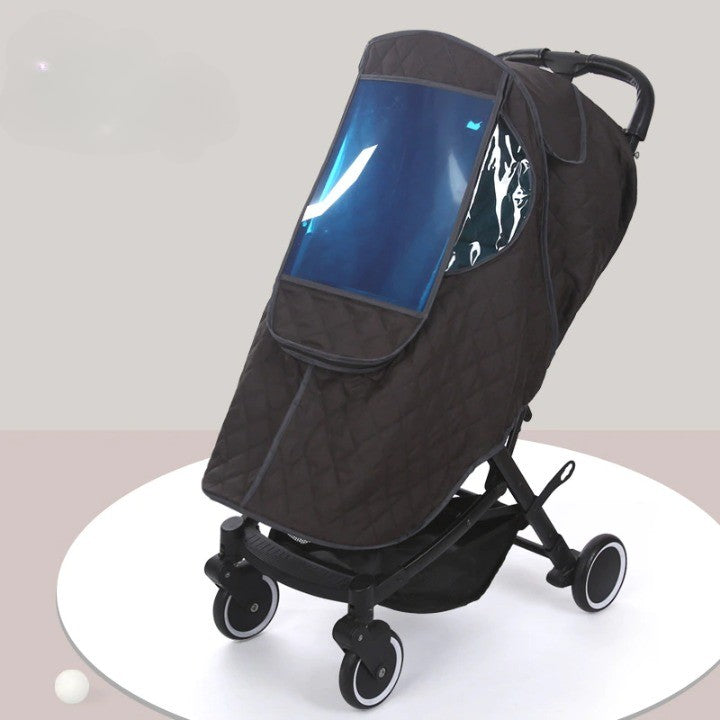 Winddichte Kinderwagenhoes met PVC-bescherming voor Alle Weersomstandigheden Optimale Ventilatie Buggy Regenhoes | Sulvida