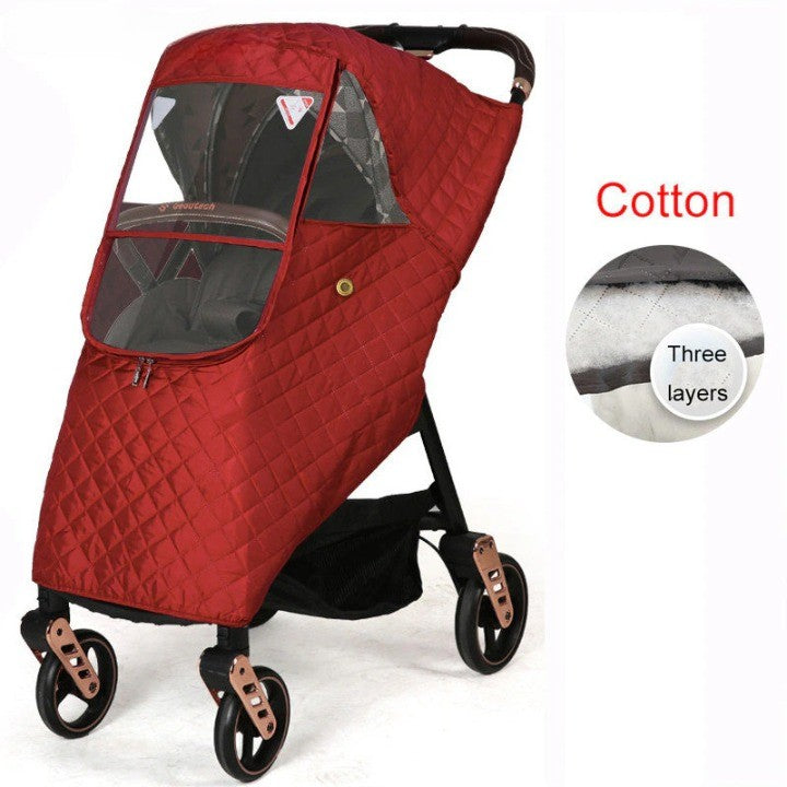 Winddichte Kinderwagenhoes met PVC-bescherming voor Alle Weersomstandigheden Optimale Ventilatie Buggy Regenhoes | Sulvida