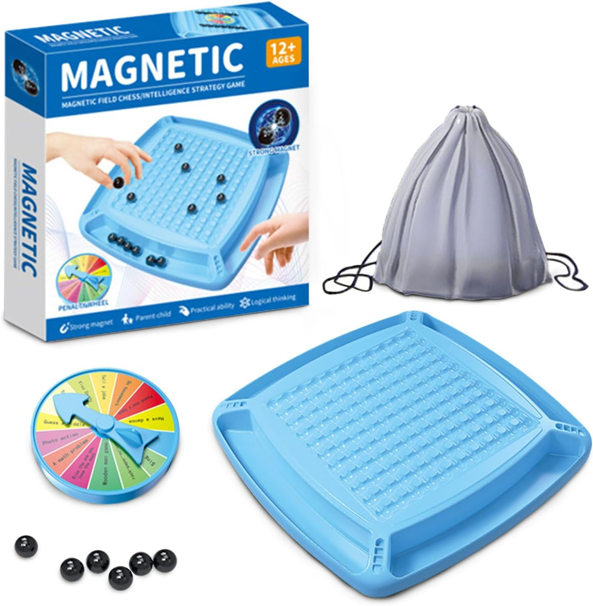 Magnetisch schaakspel compacte reiservaring strategiespel bordspel familie gezin kinderen educatief vermaak | Sulvida