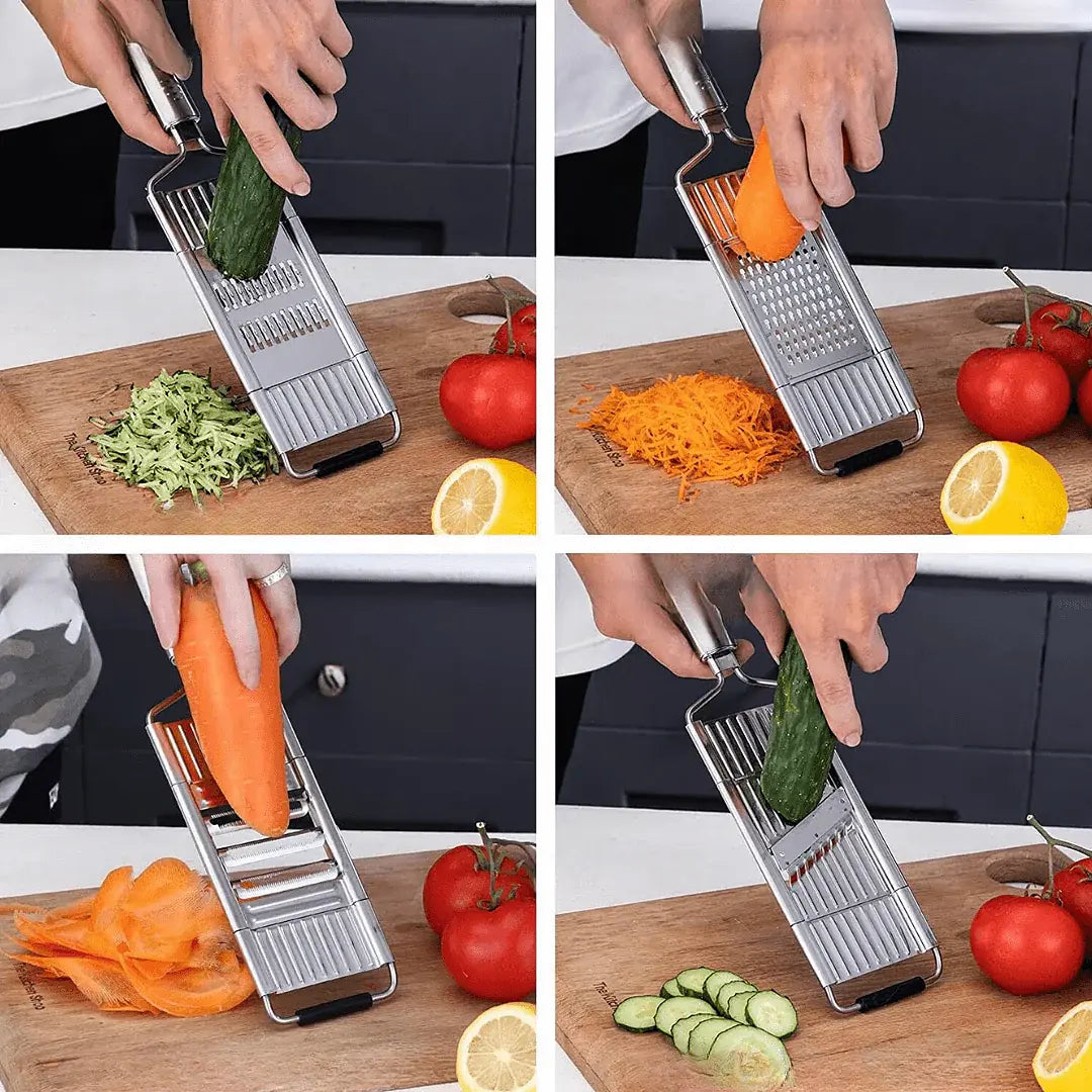 Rasp Set RVS 4 Stuks Keukenhulp Fijn Grof Snijden Groente Fruit Kaas Multifunctioneel Scherp Ergonomisch Keuken | Sulvida