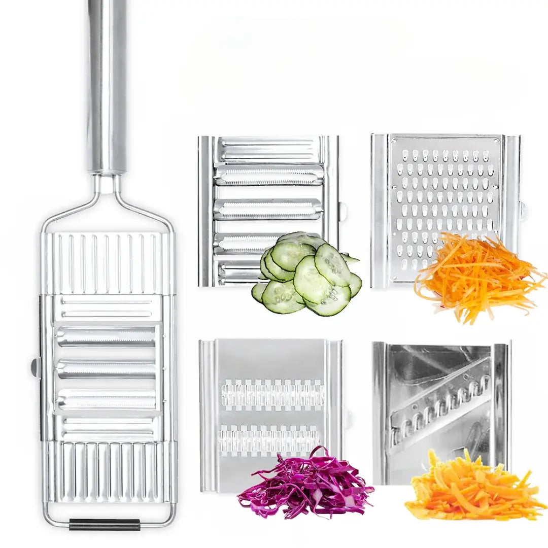 Rasp Set RVS 4 Stuks Keukenhulp Fijn Grof Snijden Groente Fruit Kaas Multifunctioneel Scherp Ergonomisch Keuken | Sulvida