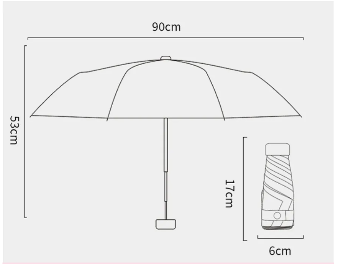 Compacte Zakparaplu Lichtgewicht Waterafstotend Reisparaplu Opvouwbaar Handtasformaat Windbestendig Outdoor | Sulvida