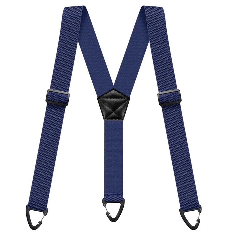 Bretelles pour homme en X réglables, clips métalliques, largeur 3,5 cm, noir, blanc, bleu marine, gris foncé, kaki, marron, élégantes | Sulvida