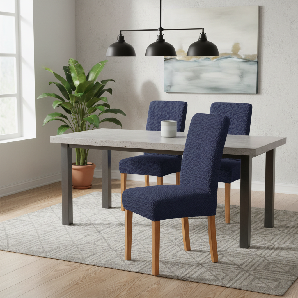 Housses de chaise en velours extensible de luxe pour chaises de salle à manger - lot de 4 ou 6 pièces - protection élégante pour chaise | Sulvida