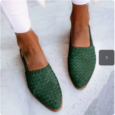 Gevlochten Slingback Ballerina's met Gevoerde Zool – Ademende Instappers met Hielband voor Dames Comfort | Sulvida
