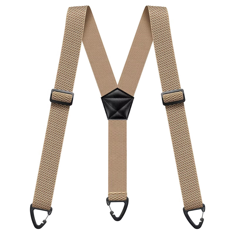 Bretelles pour homme en X réglables, clips métalliques, largeur 3,5 cm, noir, blanc, bleu marine, gris foncé, kaki, marron, élégantes | Sulvida