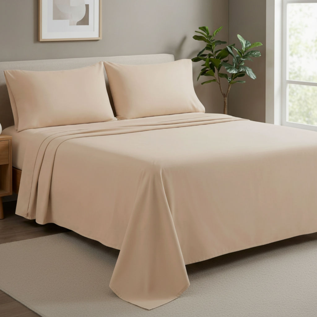 Ensemble de draps-housses en bambou à bonnet profond, respirants, thermorégulateurs, doux et hypoallergéniques, 150x200, Twin, Queen, King, Split | Sulvida