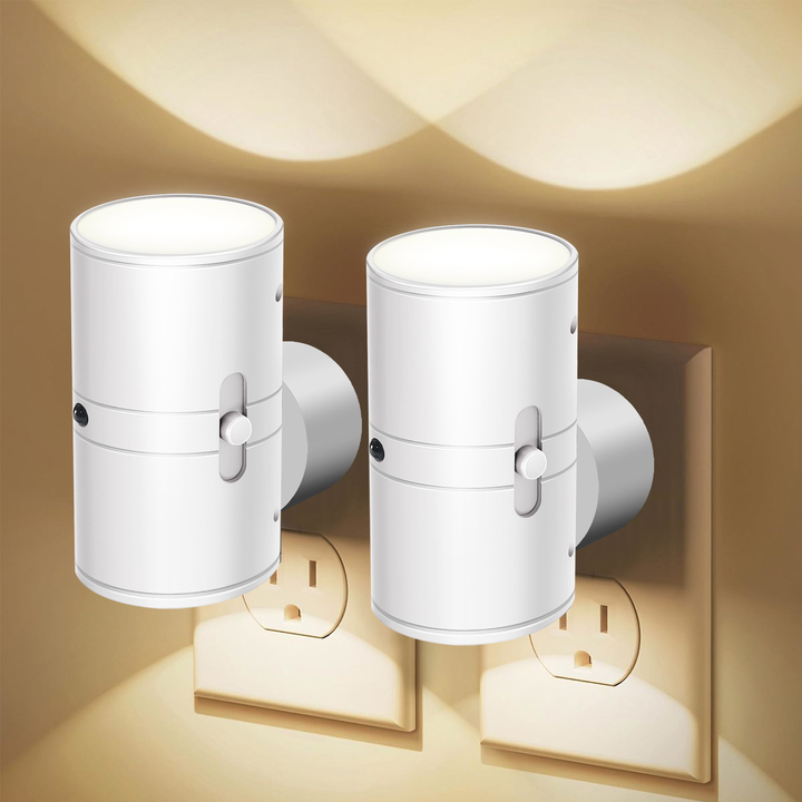 Stopcontact Nachtlampje Dimbaar LED Oriëntatieverlichting met Sensor voor Hal Slaapkamer Trap Energiezuinig | Sulvida