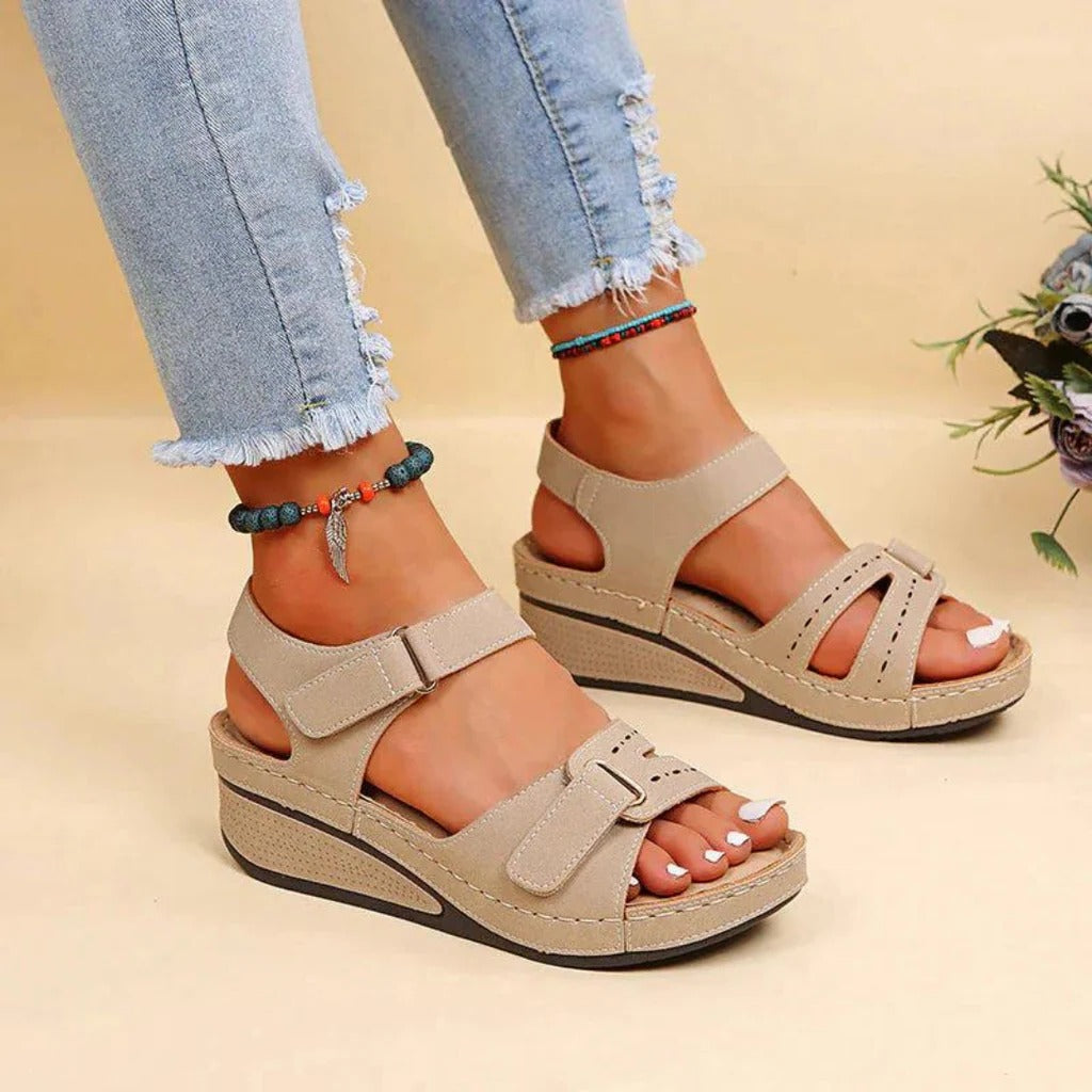 Sandales orthopédiques pour femme, confortables et offrant un bon maintien, semelle intérieure souple et ergonomique, pour la marche, l’été, décontractées et pour tous les jours | Sulvida