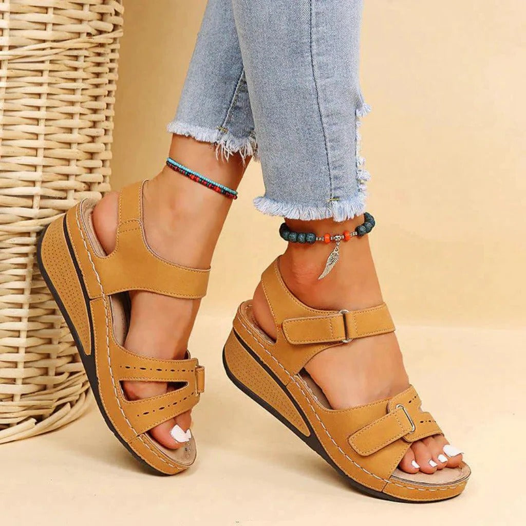 Sandales orthopédiques pour femme, confortables et offrant un bon maintien, semelle intérieure souple et ergonomique, pour la marche, l’été, décontractées et pour tous les jours | Sulvida