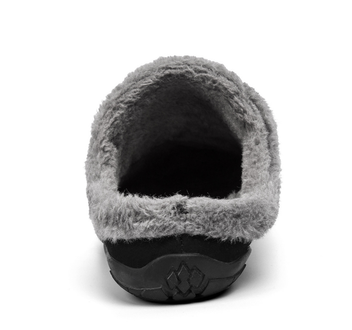 Heren Pantoffels Donkerbruin met Warme Pluche Voering en Antislip Zool voor Comfort Binnenshuis | Sulvida