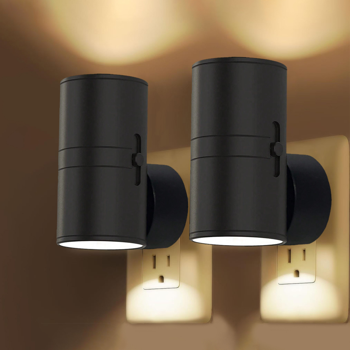 Stopcontact Nachtlampje Dimbaar LED Oriëntatieverlichting met Sensor voor Hal Slaapkamer Trap Energiezuinig | Sulvida