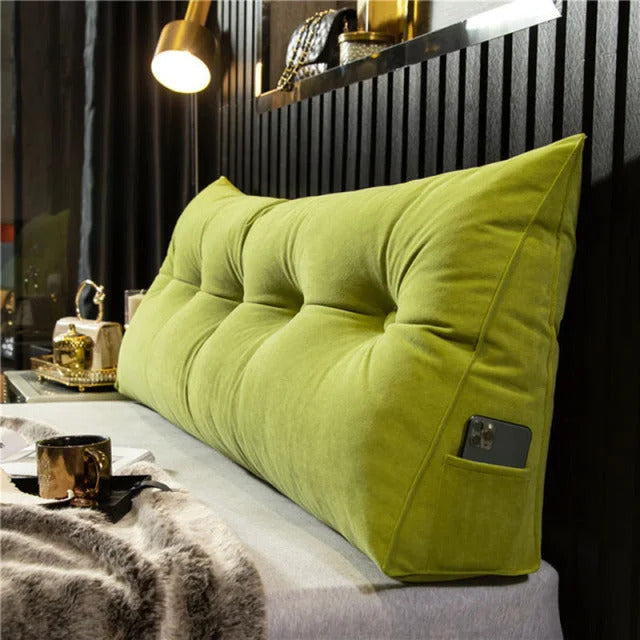 Ergonomisch Hoofdbordkussen Katoen-Schuim Comfort Rugsteun Bed Lezen Ontspannen Relaxen Slaapkamer Zacht | Sulvida
